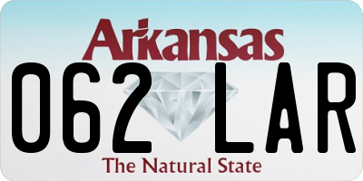AR license plate 062LAR