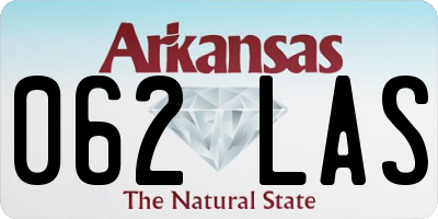AR license plate 062LAS