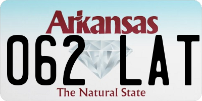 AR license plate 062LAT