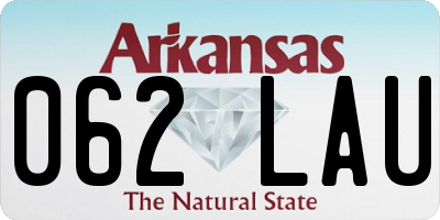 AR license plate 062LAU