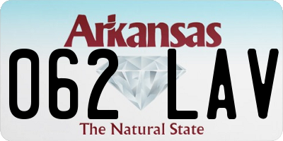 AR license plate 062LAV