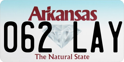 AR license plate 062LAY
