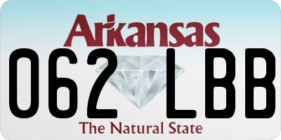 AR license plate 062LBB