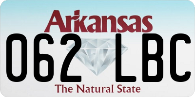 AR license plate 062LBC