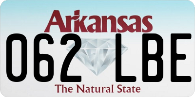 AR license plate 062LBE