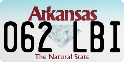 AR license plate 062LBI
