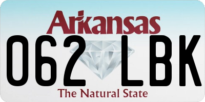 AR license plate 062LBK