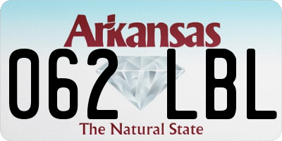 AR license plate 062LBL