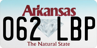 AR license plate 062LBP