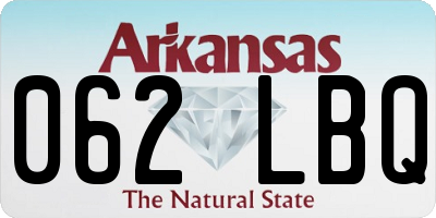 AR license plate 062LBQ