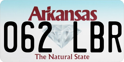 AR license plate 062LBR