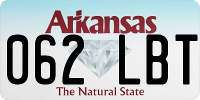 AR license plate 062LBT