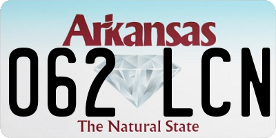 AR license plate 062LCN