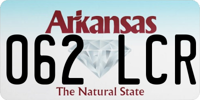 AR license plate 062LCR