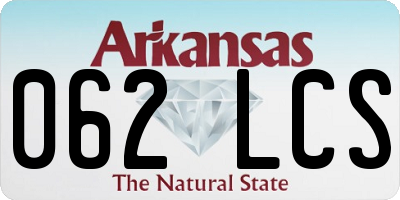 AR license plate 062LCS