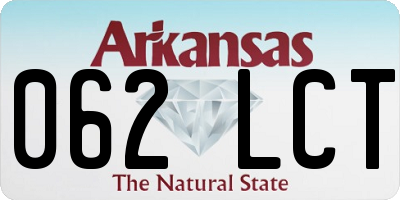 AR license plate 062LCT
