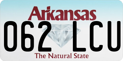 AR license plate 062LCU