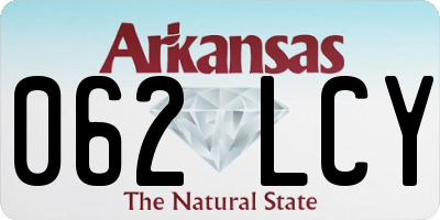 AR license plate 062LCY