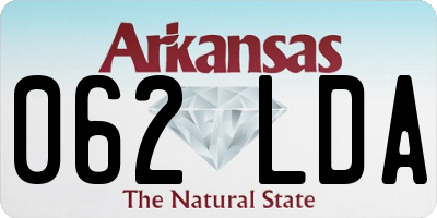 AR license plate 062LDA