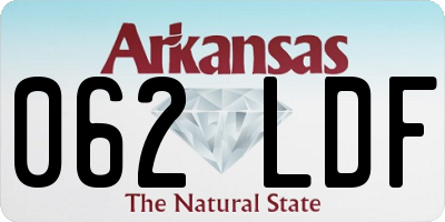 AR license plate 062LDF