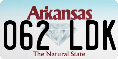 AR license plate 062LDK