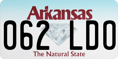AR license plate 062LDO