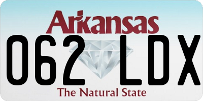 AR license plate 062LDX