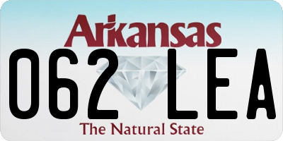 AR license plate 062LEA