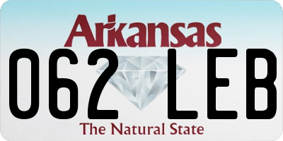 AR license plate 062LEB