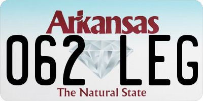 AR license plate 062LEG