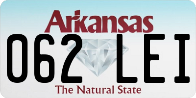 AR license plate 062LEI