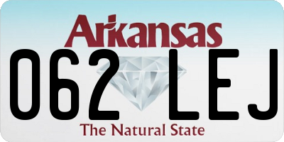 AR license plate 062LEJ