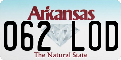 AR license plate 062LOD