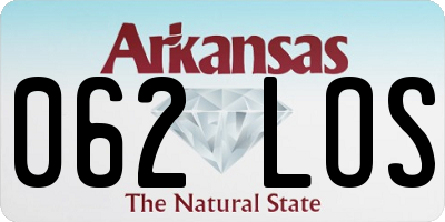 AR license plate 062LOS
