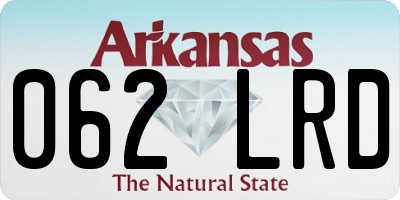 AR license plate 062LRD