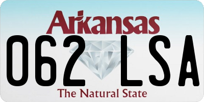 AR license plate 062LSA