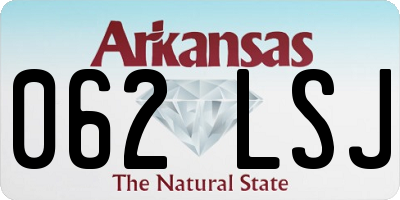 AR license plate 062LSJ