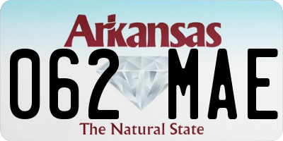 AR license plate 062MAE