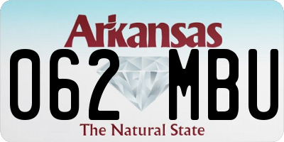 AR license plate 062MBU