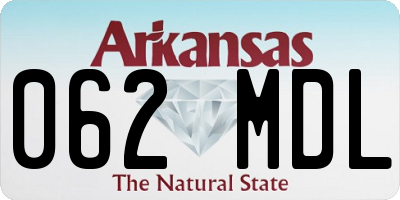 AR license plate 062MDL