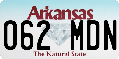 AR license plate 062MDN