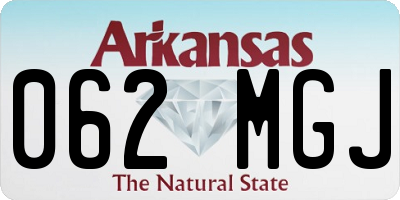 AR license plate 062MGJ