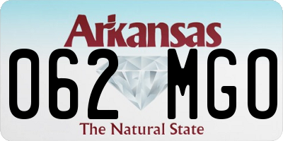 AR license plate 062MGO