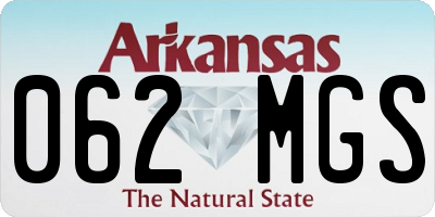 AR license plate 062MGS