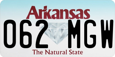 AR license plate 062MGW