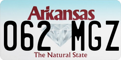 AR license plate 062MGZ