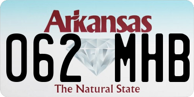 AR license plate 062MHB