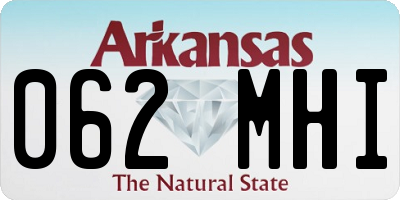 AR license plate 062MHI