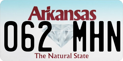 AR license plate 062MHN