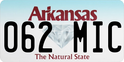 AR license plate 062MIC